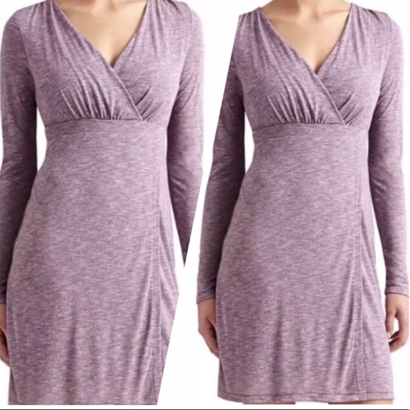 Athleta Wrap It Up Heather Violet Long Sleeve - Picture 1 of 6